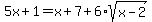 5x%2B1=x%2B7%2B6%2Asqrt%28x-2%29