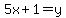 5x%2B1=y