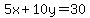 5x%2B10y=30