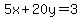 5x%2B20y=3