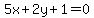 5x%2B2y%2B1=0
