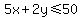 5x%2B2y%3C=50