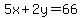 5x%2B2y=66