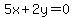 5x%2B2y+=+0