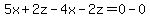 5x%2B2z-4x-2z=0-0
