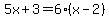 5x%2B3=6%2A%28x-2%29