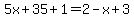 5x%2B35%2B1=2-x%2B3