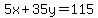 5x%2B35y=115