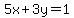 5x%2B3y=1