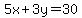 5x%2B3y=30