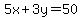 5x%2B3y=50