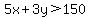 5x%2B3y%3E150