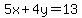 5x%2B4y=13