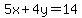 5x%2B4y=14