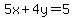 5x%2B4y=5