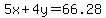 5x%2B4y=66.28