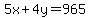 5x%2B4y=965