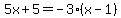 5x%2B5=-3%28x-1%29
