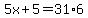 5x%2B5=31%2A6