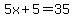5x%2B5=35