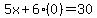 5x%2B6%280%29+=+30