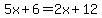 5x%2B6=2x%2B12