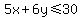 5x%2B6y%3C=30