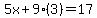 5x%2B9%283%29=17