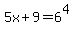 5x%2B9=6%5E4+