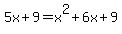 5x%2B9+=+x%5E2%2B6x%2B9