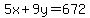 5x%2B9y=672