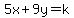 5x%2B9y=k
