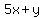5x%2By