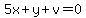 5x%2By%2Bv=0
