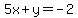 5x%2By=-2
