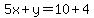 5x%2By=10%2B4