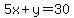 5x%2By=30