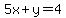 5x%2By=4