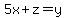 5x%2Bz=y