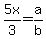 5x%2F3=a%2Fb