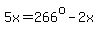 5x=266%5Eo-2x