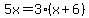 5x=3%28x%2B6%29