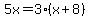 5x=3%28x%2B8%29