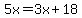 5x=3x%2B18