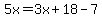 5x=3x%2B18-7