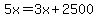 5x=3x%2B2500