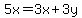 5x=3x%2B3y