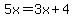 5x=3x%2B4