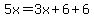 5x=3x%2B6%2B6