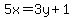 5x=3y%2B1